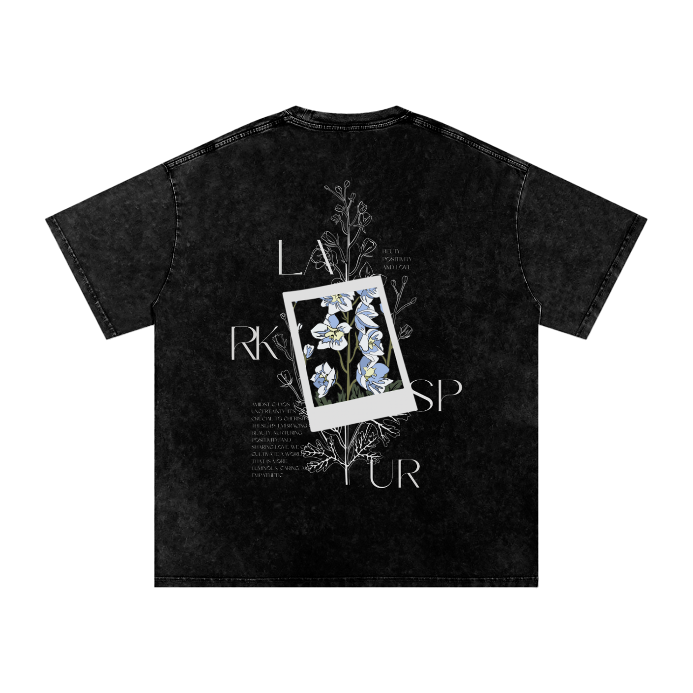July Birth Flower Oversized T-Shirt