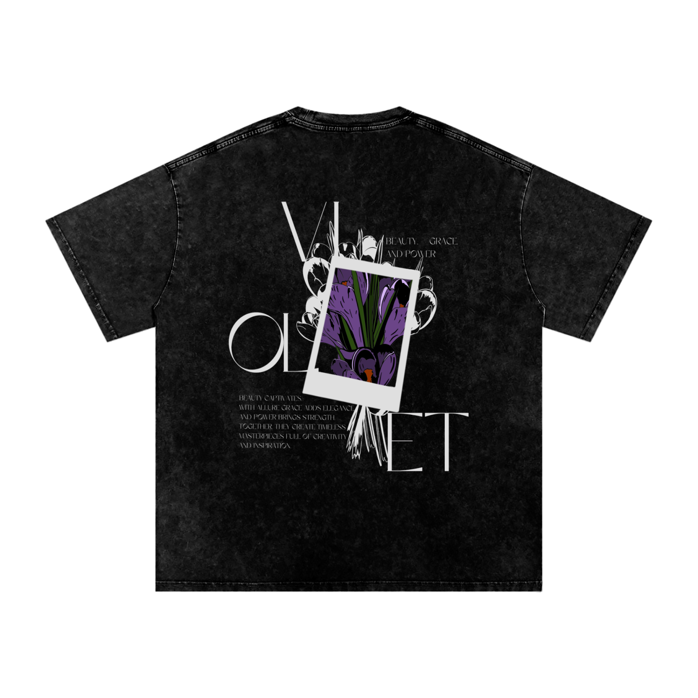 February Birth Flower Oversized T-Shirt